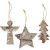 Weihnachtliche Holzfiguren, H 10 cm, B 8 cm, Sperrholz, 3Stck. [HOB-57925]