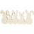 Bunnies, H: 11 cm, W: 30 cm, 1 set, plywood [HOB-57936]