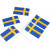 Kuchenflagge, Größe 30x50 mm, Schweden, 100Stck. [HOB-59123]