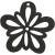 Blume, Schwarz, D: 27 mm, Stärke: 1,7 mm, 20Stck. [HOB-599402]