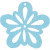 Blume, Helltürkis, D: 27 mm, Stärke: 1,7 mm, 20Stck. [HOB-599416]