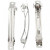 Haarspange, B 8 mm, L 8 cm, Versilbert, 30Stck. [HOB-600882]