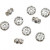 Strasssteinrondelle, D: 8 mm, Lochgröße 2 mm, Versilbert, 5Stck. [HOB-601870]