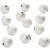 Glitzerperlen, D: 10 mm, Lochgröße 1,5 mm, Versilbert, 20Stck. [HOB-60666]