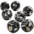 Muschel-Perlen, D: 13 mm, Lochgröße 1,5 mm, Schwarz, 26Stck. [HOB-63182]