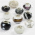 Glasperlen Harmonie, D: 13-15 mm, Lochgröße 4,5-5 mm, Harmonie in Schwarz-Weiß, 10sort. [HOB-68770]