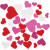 Moosgummi-Herzen, Größe 20-50 mm, Stärke: 2 mm, Sortierte Farben, Herzen, 1360sort. [HOB-79015]