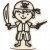 Deko-Figur, Pirat, H 17 cm, 1Stck [HOB-791951]
