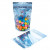 Standbodenbeutel Transparent/Blau 17,1x8,9x28,6cm | 340 Gramm (100 Stück) [ZBGB4BL]