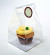 Beutel-Set für 1 Cupcake 10,2x10,2x17,8cm mit Bodenblatt (100 Stück) [CBG4]