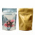 Standbodenbeutel Transparent/Gold 23x12x34,5cm | 907 Gramm (100 Stück) [ZBGG6]