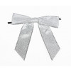 Metallic Silver Pre-tied Bow 2.2cm (100 Pieces) [BOW7MS]