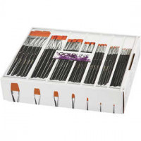 Gold Line Pinsel , Nr. 0+2+4+8+12+16+20 , B 2-24 mm, flach, 84sort. [HOB-10248]