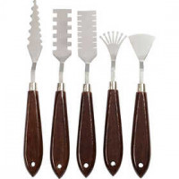 Palettmesser-Set, L 17-21 cm, B 2-3 cm, 5sort. [HOB-10313]