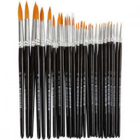 Gold Line Pinsel - Sortiment, Nr. 0+1+2+4+8+12+18+22 , B 1,5-8 mm, rund, 36sort. [HOB-10749]