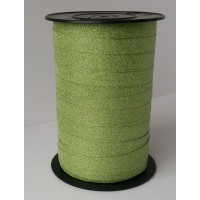 Kräuselband Lido Glitzer Grün 10mm x 100 meter (1 Rolle) [HV-LID10GR]