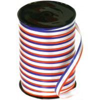 Kräuselband mit Rot, Weiß und Blaue Streifen 10 mm x 225 mtr (1 Rolle) [HV-PLS10RWB]