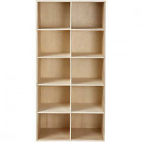 Bücherregal, Größe 40x82 cm, Tiefe 27 cm, Kaiserbaum, 1Stck, Lochgröße 15,5x19x26,5 cm [HOB-11185]