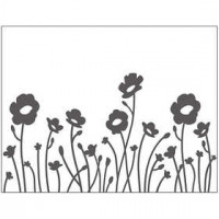Präge-Schablone, Größe 11x14 cm, Stärke: 2 mm, Blumen, 1Stck [HOB-11764]