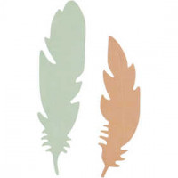 Sizzix Thinlits Die, Größe 3,2x12,4+2,9x10,2 cm, Federn, 1Stck [HOB-12061]