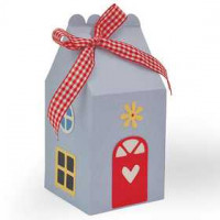 Sizzix Thinlits Die Stanzschablone, Größe 1,27x0,95 - 13,02x14,60 cm, Haus, 1Stck [HOB-12087]