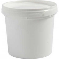 Plastikeimer mit Deckel, H 9,5 cm, D: 9,2 cm, 385 ml, 20Stck. [HOB-13185]