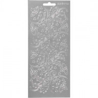 Sticker, Blatt 10x23 cm, Silber, Stechpalme/Ilex, 1Bl. [HOB-170253]