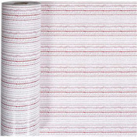 Geschenkpapier, B 57 cm,  80 g, Grün, Weiß, Rot, Kritzeleien, 150m [HOB-19044]