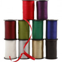 Geschenkband, B 10 mm, Sortierte Farben, matt, 10x250m [HOB-20025]