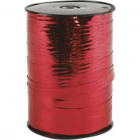 Kräuselband, B 10 mm, Metallic-rot, 250m [HOB-20223]