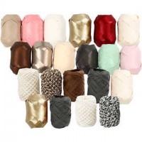 Curling Ribbon, W: 10 mm, 12x3 rolls, beige/brown harmony, black/white harmony [HOB-202429]