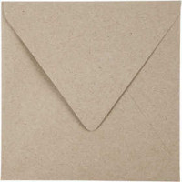 Briefumschläge aus Recyclingpapier, Größe 16x16 cm,  120 g, Natur, 50Stck. [HOB-20524]