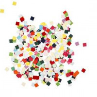 Karton-Mosaik, Größe 10x10 mm, Sortierte Farben, Quadrat, 180g [HOB-21010]