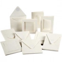 Passepartout-Karten, Größe 12,5x12,5 cm, Größe 10,5x15 cm, Off-white, 50Sets [HOB-21080]