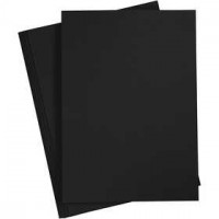 Karton, A4 210x297 mm,  210-220 g, Schwarz, 10Bl. [HOB-21438]