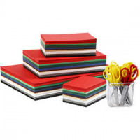 Weihnachtskarten und Scheren - Sortiment,  A3+A4+A5+A6 ,  180 g, Sortierte Farben, 1Set [HOB-21439]