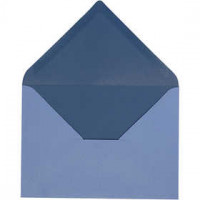 Kuvert, Hellblau/Dunkelblau, Größe 11,5x16 cm,  100 g, 10Stck. [HOB-217004]