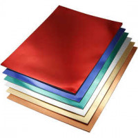 Metallic-Folienkarton, A4 210x297 mm,  280 g, Sortierte Farben, 30Bl. sort. [HOB-22082]