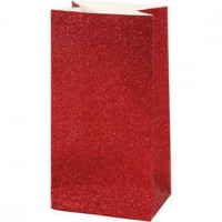 Papiertüten, H 17 cm, Größe 6x9 cm, Rot, 8Stck., 200 g [HOB-23149]