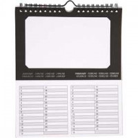 Ewiger Kalender, Größe 19x23 cm,  180 g, 5Stck., Lochgröße 15,3x9,2 cm [HOB-23276]