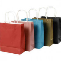 Paper Bag, H: 23 cm, W: 18x9 cm, 10 pcs, asstd. colours [HOB-23399]