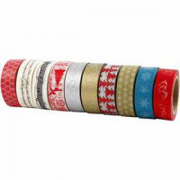 Motiv-Klebeband, B 15 mm, Weihnachten, 10x10m [HOB-25194]