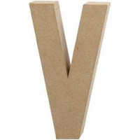 Buchstabe, groß, V, H 20,5 cm, B 11,5 cm, 1Stck, Stärke: 2,5 cm [HOB-26621]