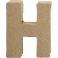 Buchstabe, klein, H, H 10 cm, Stärke: 1,7 cm, 1Stck, B 7,6 cm [HOB-26646]