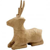 Rentier, liegend, H 18 cm, 1Stck [HOB-26679]