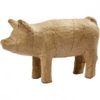 Schwein, H 8 cm, L 14 cm, 1Stck [HOB-26686]