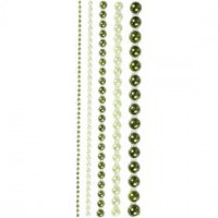 Halbperlen, Größe 2-8 mm, Grün, 140sort. [HOB-28318]