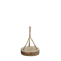 Holzscheiben Ø ±20 h,4cm mit Aufhängekordel [IFS-29601]