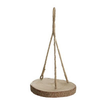 Holzscheiben Ø ±32 h,4cm mit Aufhängekordel [IFS-29603]