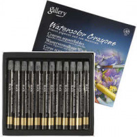 Gallery Aquarell-Kreide, Stärke: 8 mm, L 9,3 cm, Schwarz (331), 12Stck. [HOB-38299]
